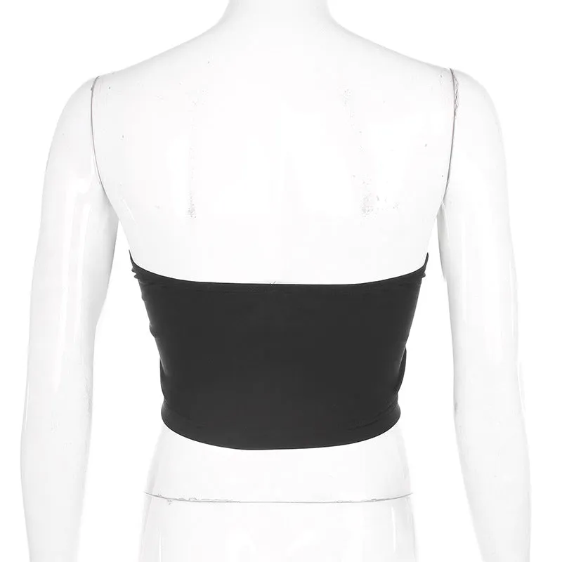 [ @x_blackpumpkin ] "ZIPPERED CHAIN SEXY" TUBE TOP Y021407