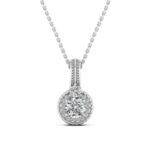 0.68 d.e.w cts Mili Moissanite Necklace