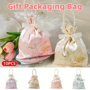 10pcs Sugar Bags Tote Candy Gift Bags for Party Favors Sweet Treats Packaging