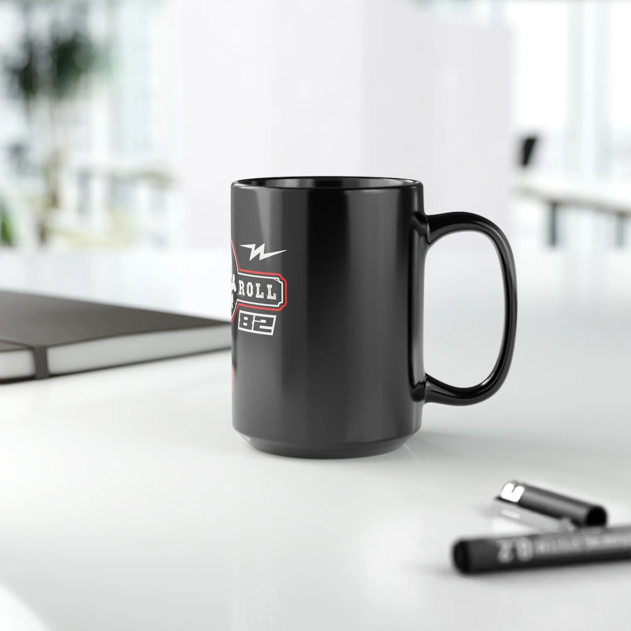 1982 Rock N Roll /Black Mug, 15oz