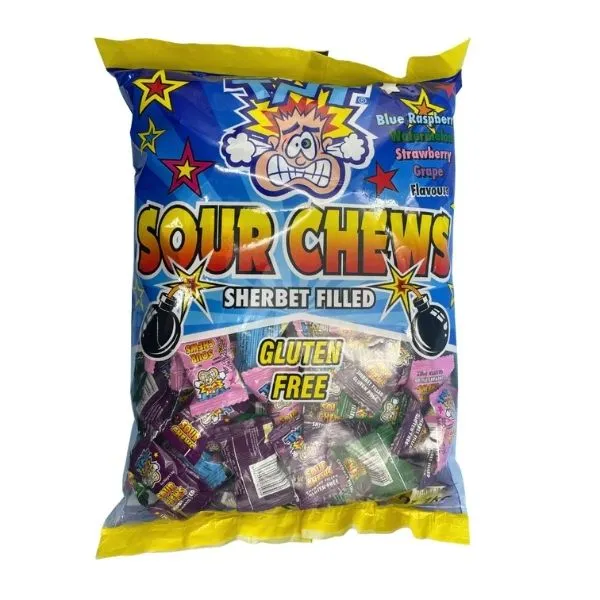 1kg TNT Sour Chews Sherbet Filled