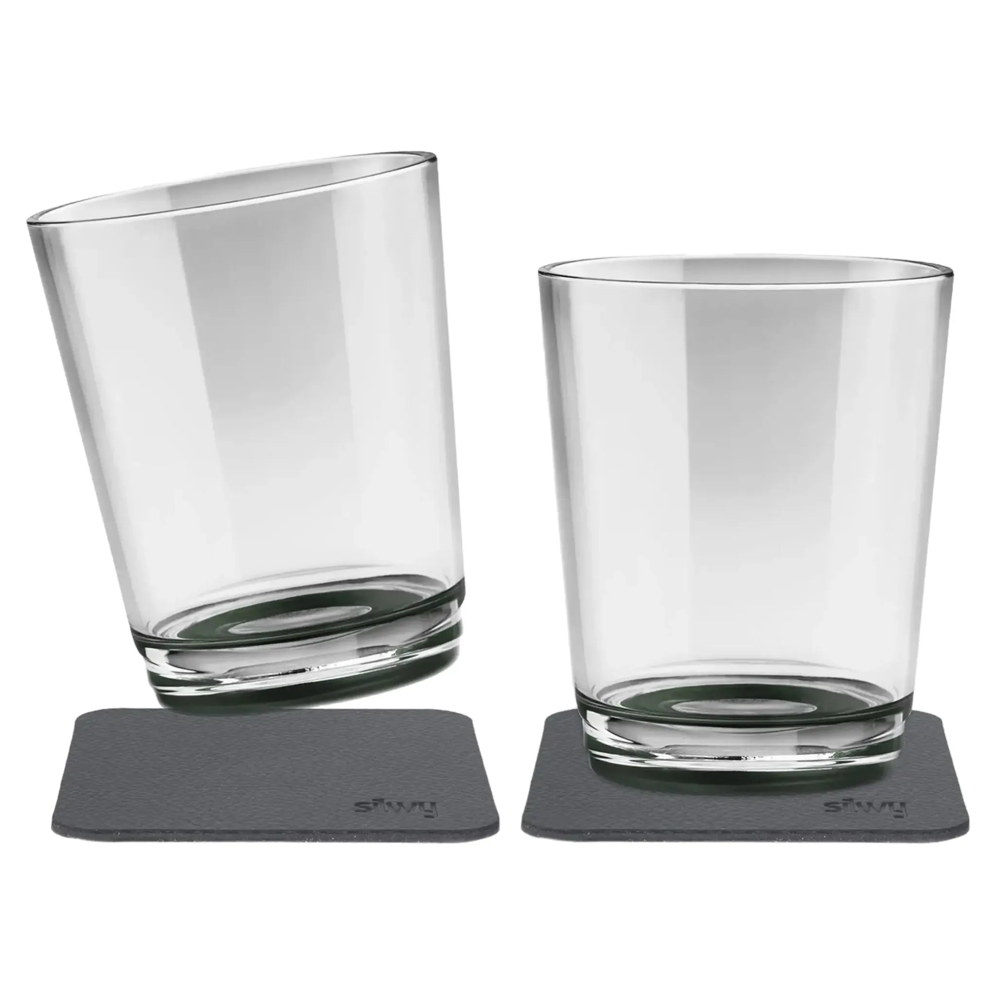 2 x Magnetic Drinking Cup Triple Pearl Grey By Silwy