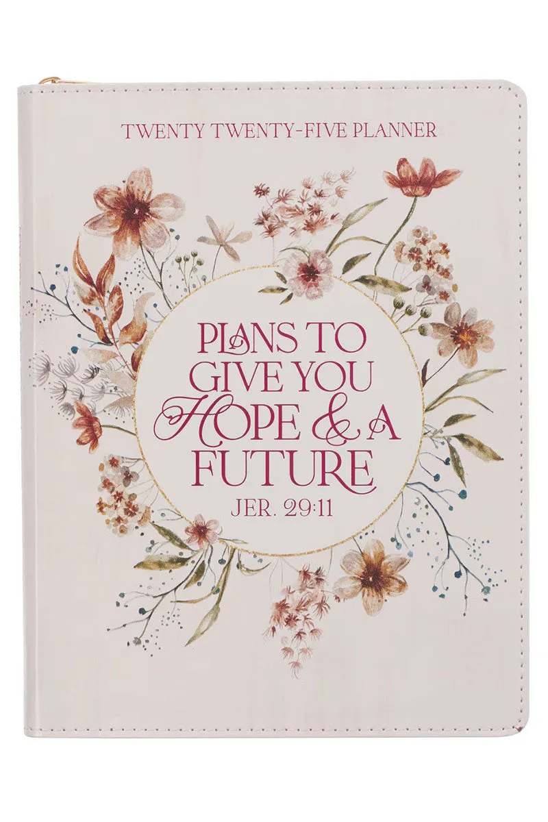2025 Hope & A Future Pink Zippered 18 Month Daily Planner