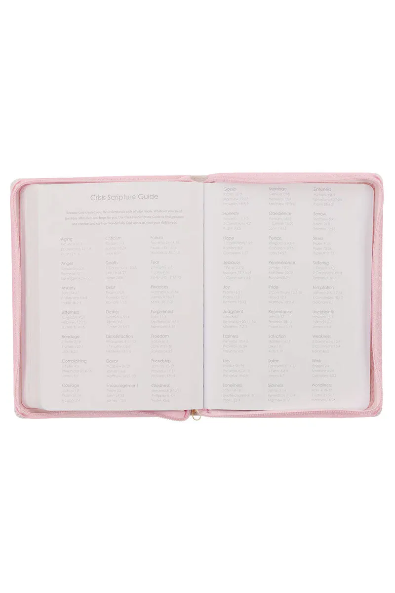 2025 Hope & A Future Pink Zippered 18 Month Daily Planner