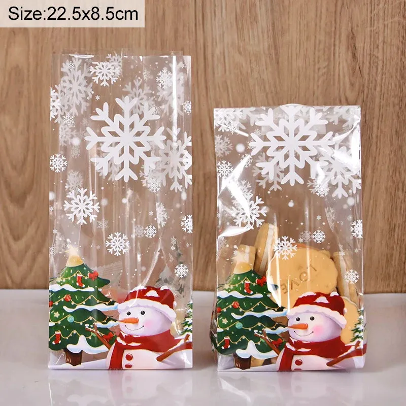 25/50pcs Snowman Cookie & Candy Gift Bags