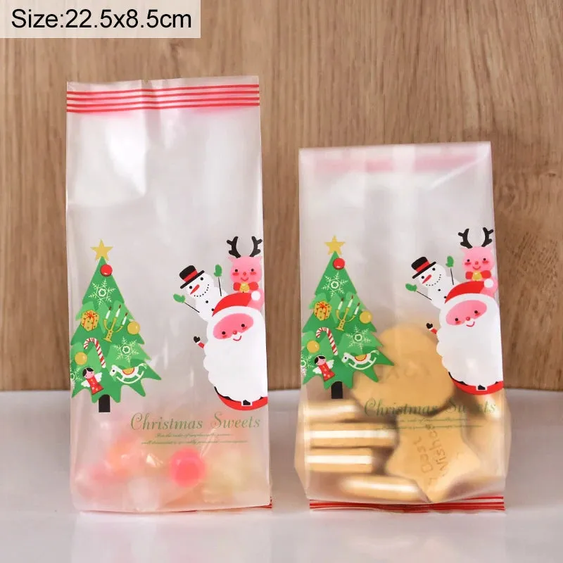 25/50pcs Snowman Cookie & Candy Gift Bags