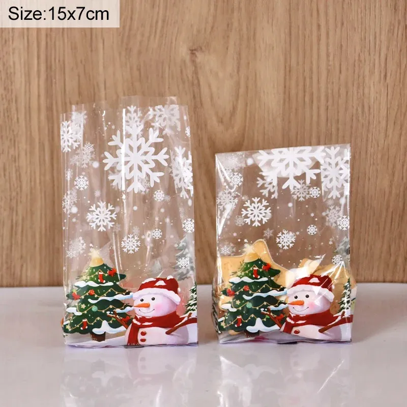 25/50pcs Snowman Cookie & Candy Gift Bags