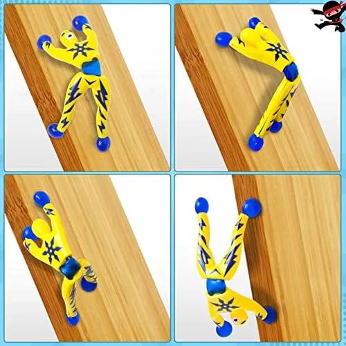 28 Packs Valentines Day Cards for Kids with Sticky Wall Climbing Men Ninja Set for Classroom,Valentine's Gifts Exchange For School, Valentine's Party Favors for Kids, Valentine's Prizes for Boys Girls