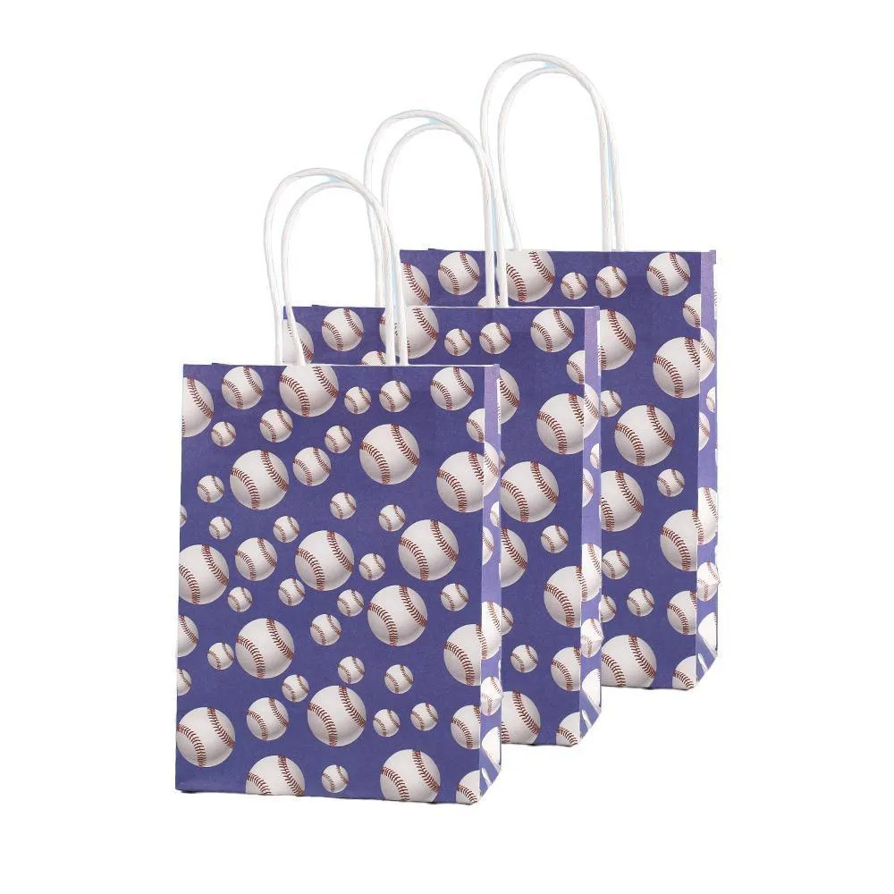 30PCS Fashion Ball Kraft Paper Gift Bag Festivals gift tote bag Party Favor Bag