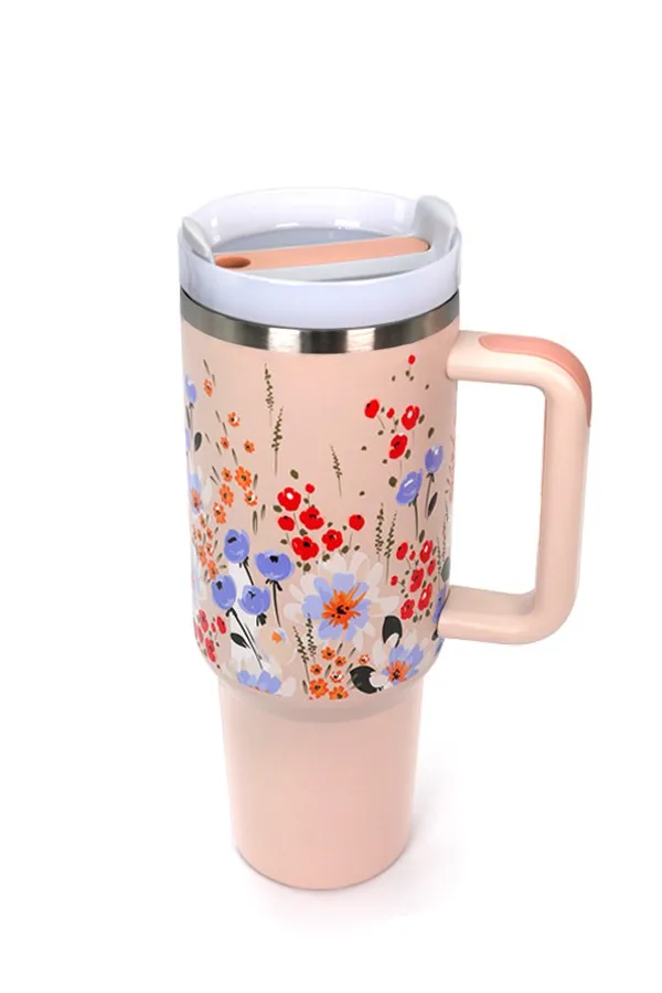 40oz Stainless Steel Tumbler w/ Handle