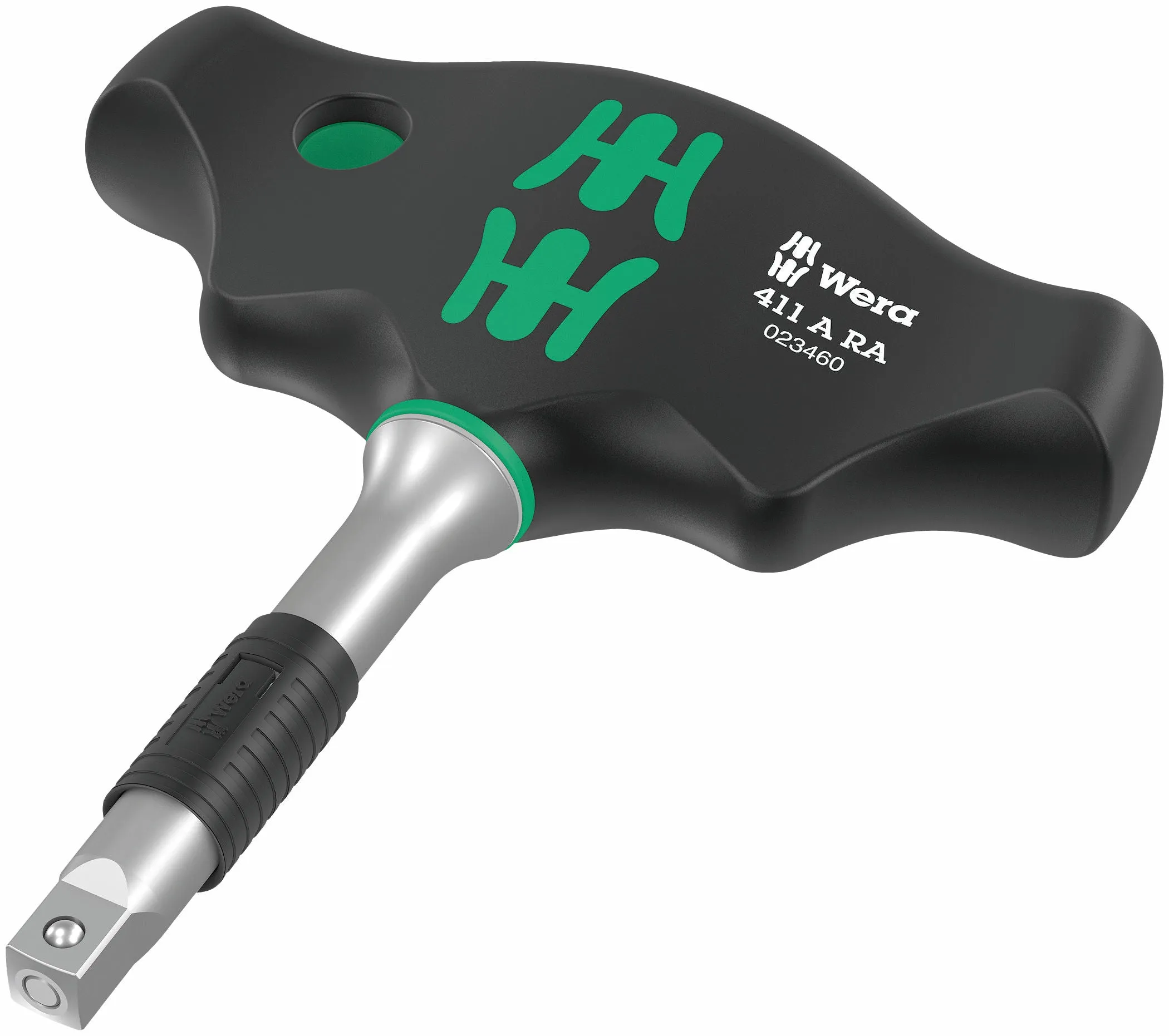 411 A RA T-handle adapter screwdriver with ratchet function, 1/4" (WERA)