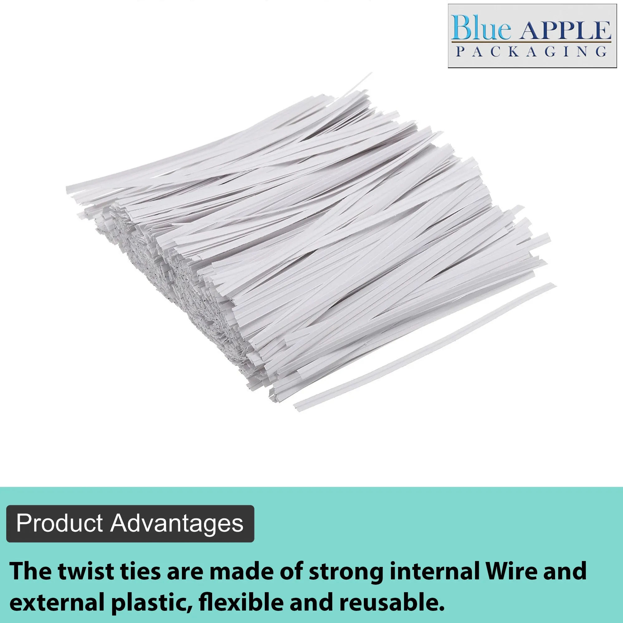 5 Inch Pre-cut Red Paper Twist Ties for Bags
