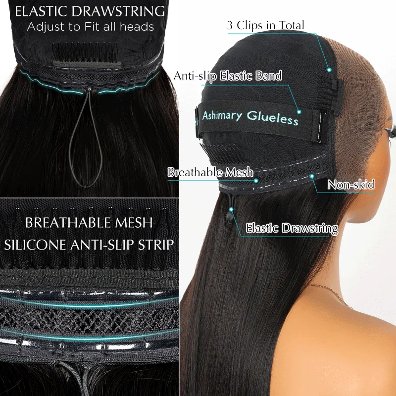 613 Blonde Body Wave Pull Go 13x6 Full Pre-Cut Glueless Lace Front Wig Brazilian Human Hair