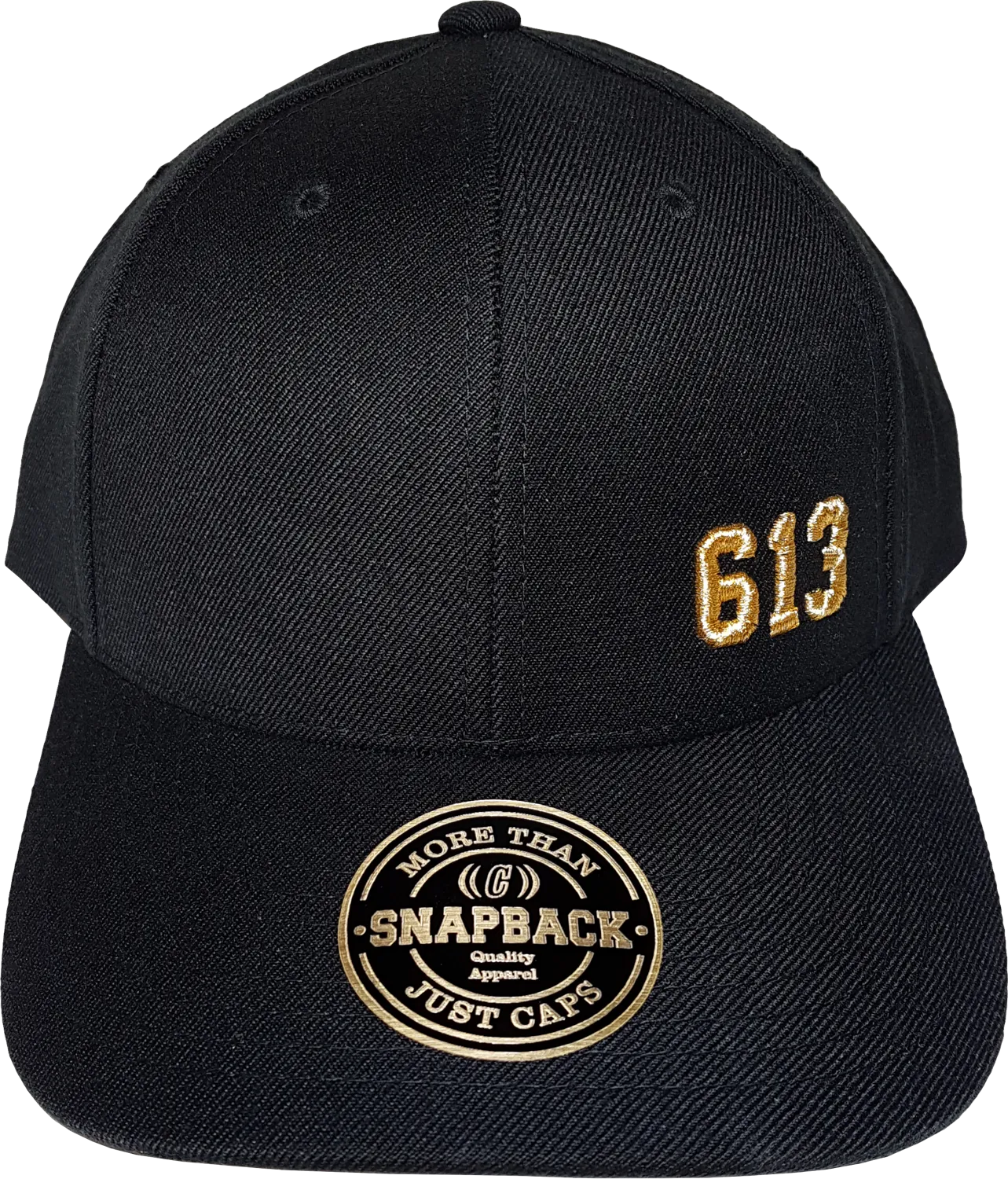 613 FLS Black & Metallic Gold Adjustable Snap
