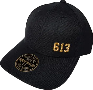 613 FLS Black & Metallic Gold Adjustable Snap