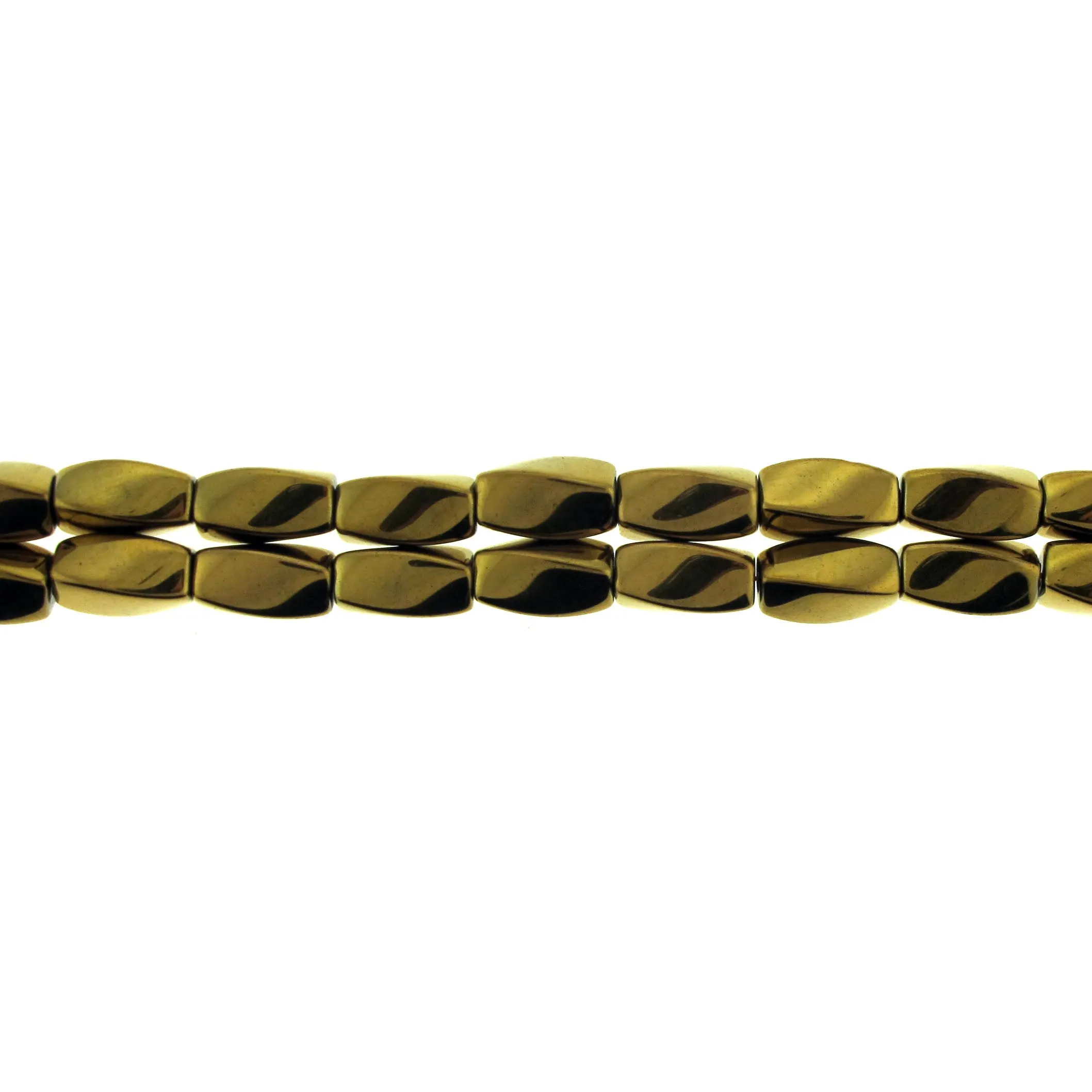 6X12mm Magnetic Hematite Bronze Twist Mh49