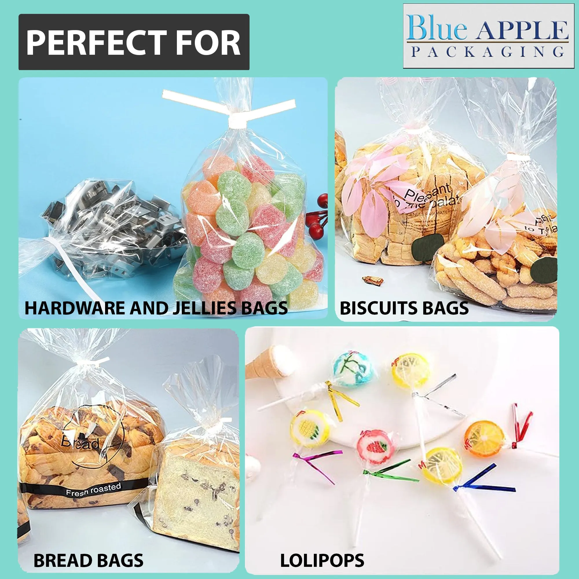 8 Inch Pre-cut White Paper Twist Ties for Bags