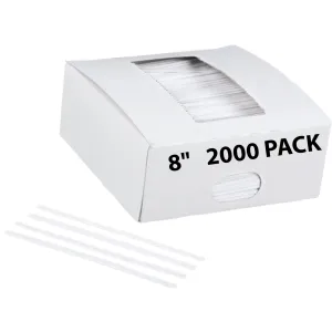8 Inch Pre-cut White Paper Twist Ties for Bags