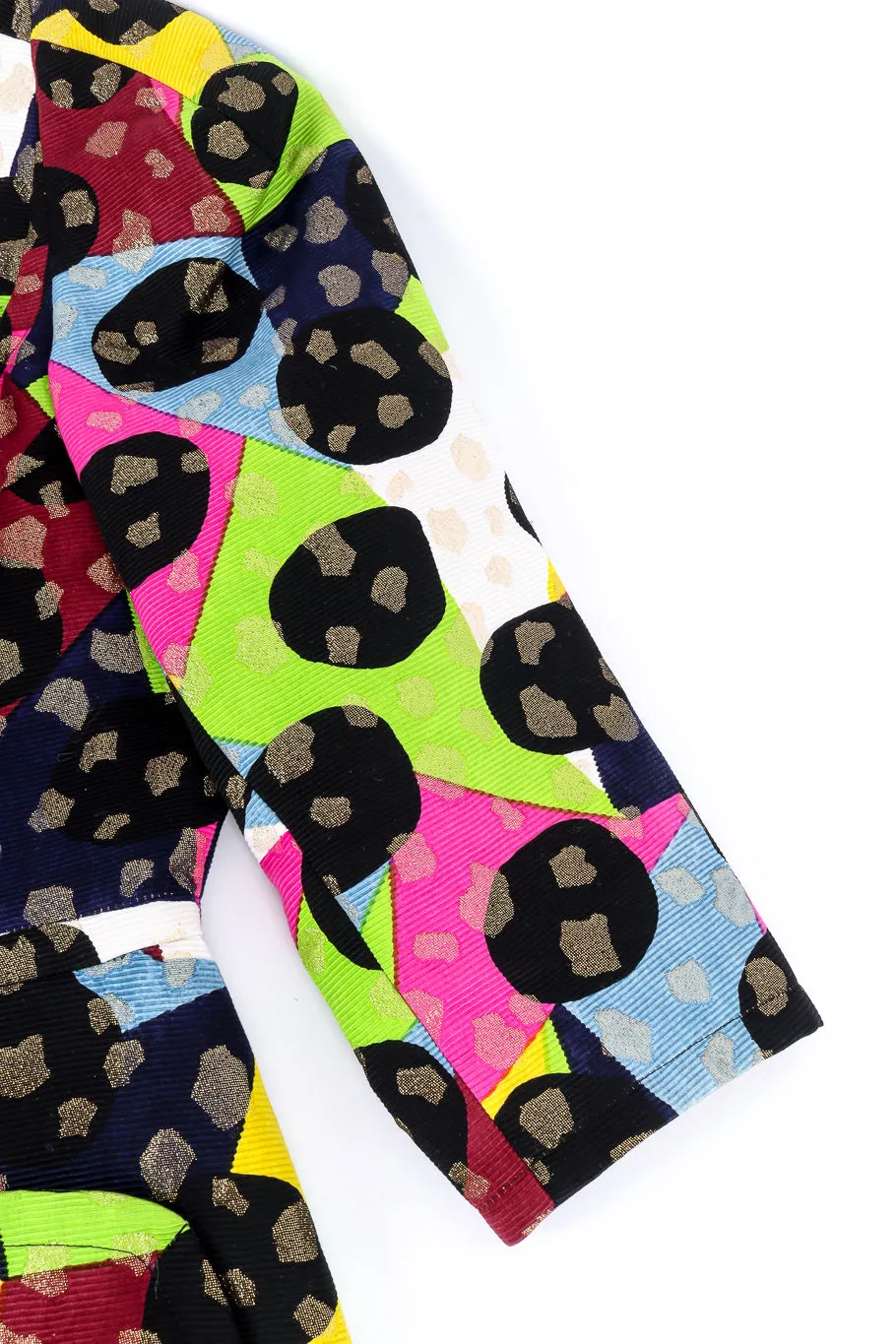 Abstract Grosgrain Peplum Jacket
