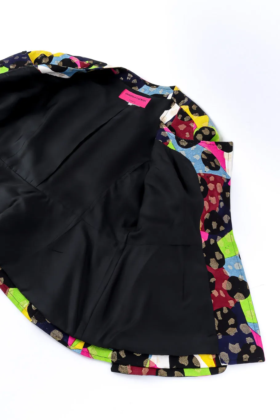 Abstract Grosgrain Peplum Jacket
