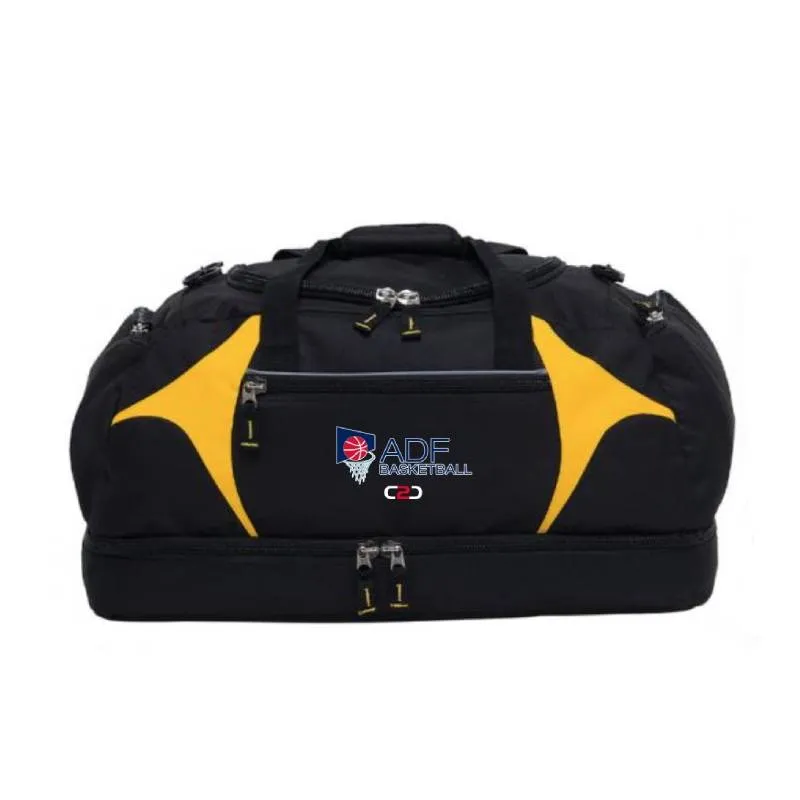 ADF Basketball Overnight Bag Black Yellow