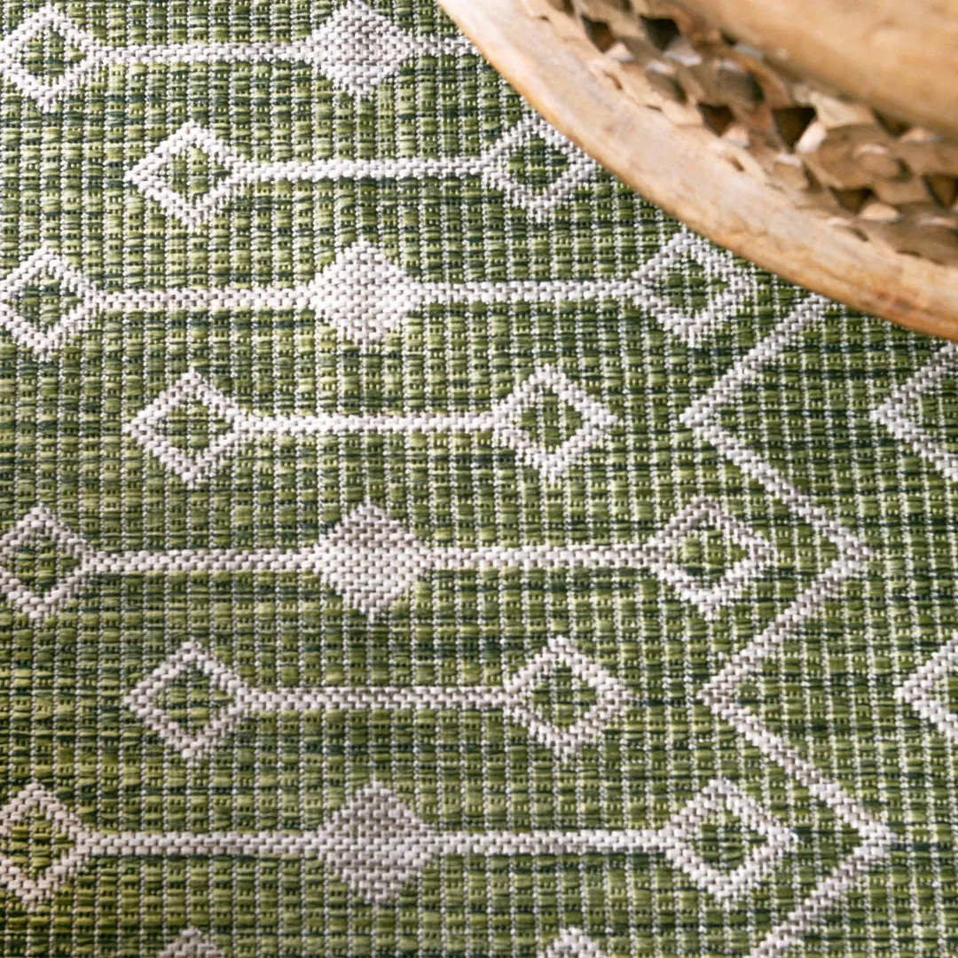 Adley Southwestern Green/Beige Indoor/Outdoor Area Rug Gracie Oaks Rug Size: Oval 5'3" x 8'