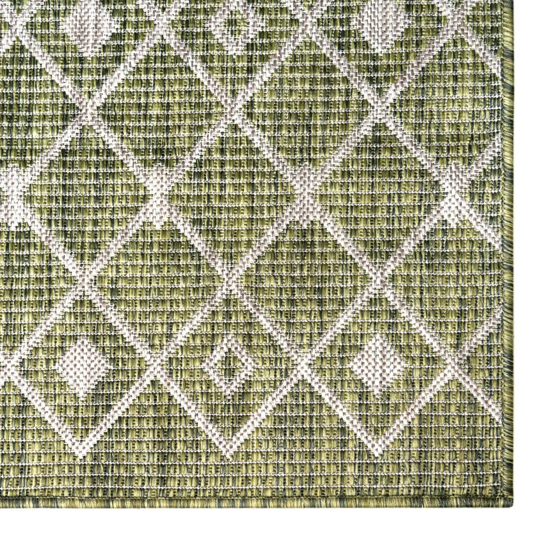 Adley Southwestern Green/Beige Indoor/Outdoor Area Rug Gracie Oaks Rug Size: Oval 5'3" x 8'
