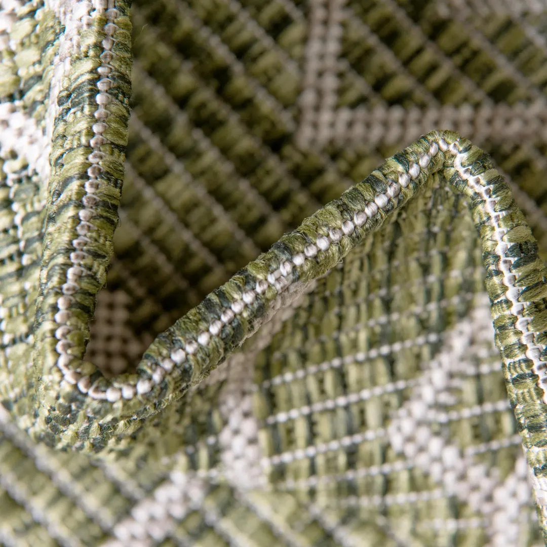 Adley Southwestern Green/Beige Indoor/Outdoor Area Rug Gracie Oaks Rug Size: Oval 5'3" x 8'