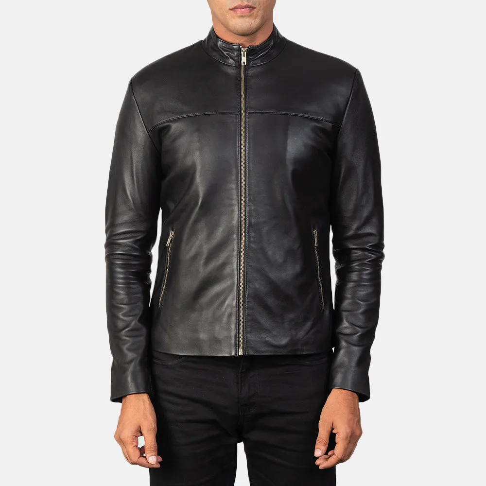 Adore Black Leather Biker Jacket