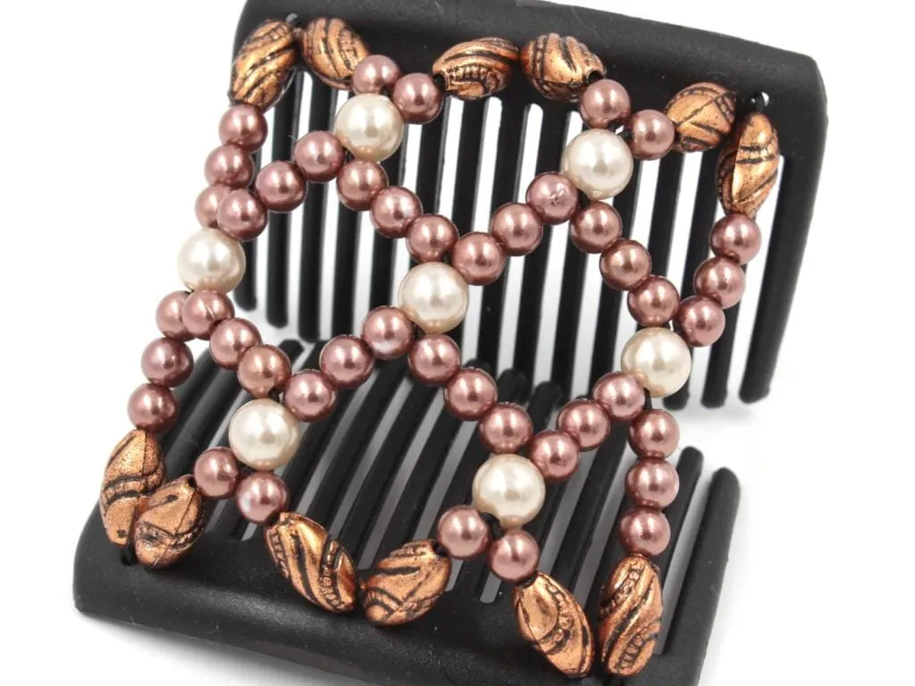 African Butterfly Chameleon Hair Comb - Ndalena Black 50