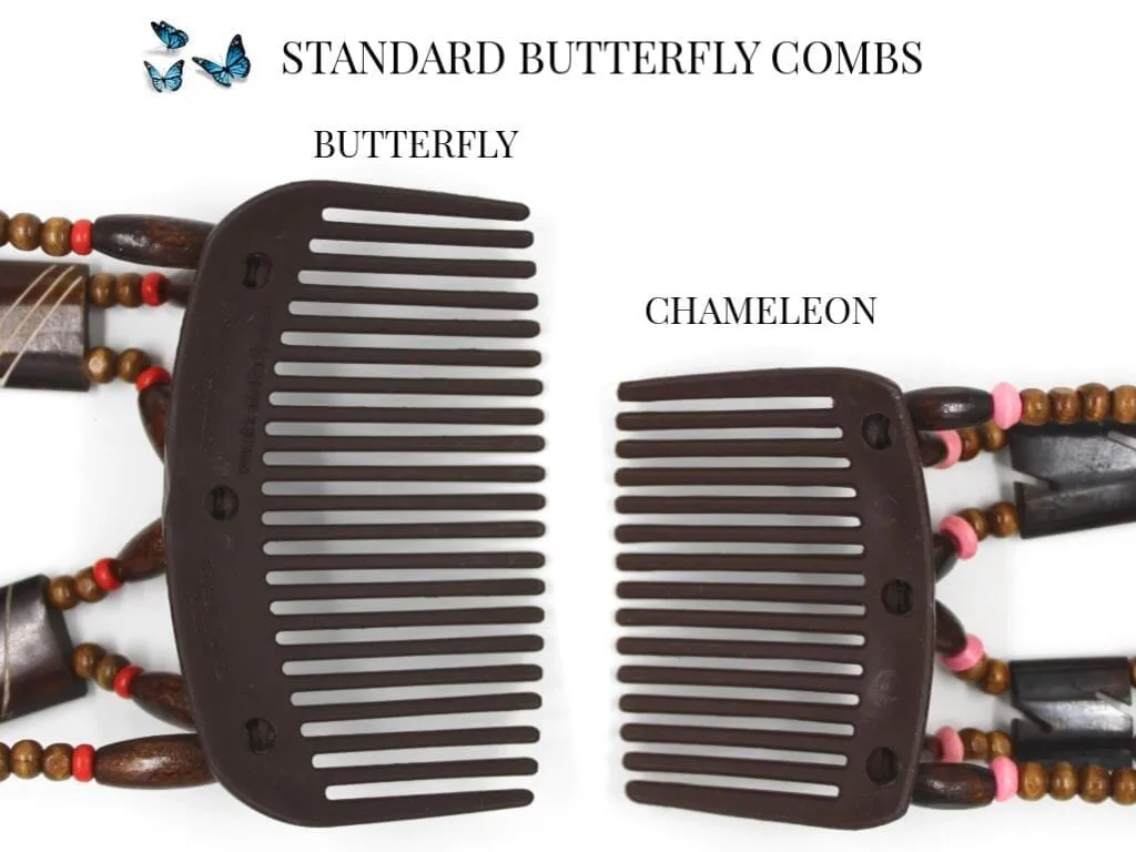 African Butterfly Chameleon Hair Comb - Ndalena Blonde 30
