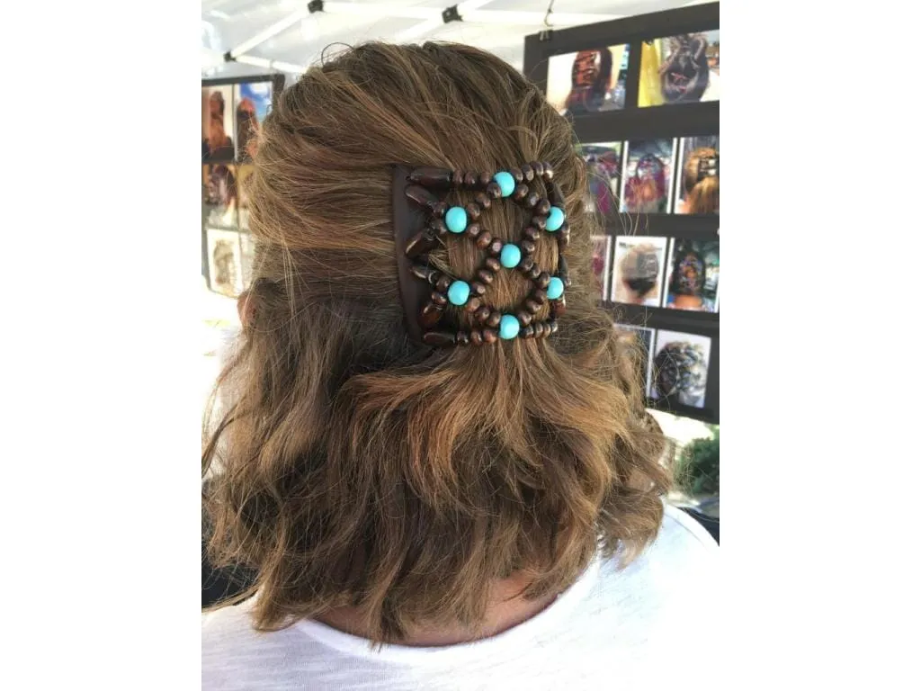 African Butterfly Chameleon Hair Comb - Ndalena Blonde 30