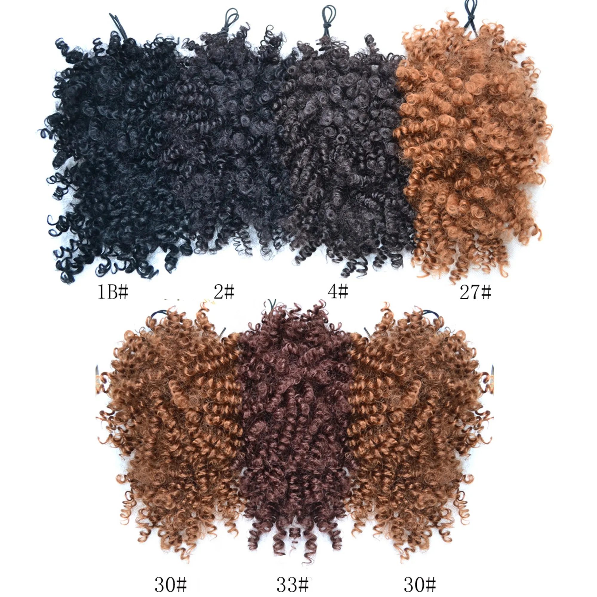 Afro High Puff Hair Bun Wig with Bangs Synthetic  Clip in on Wrap Updo Hair Extensions Afro Puff Drawstring Ponytail for Women