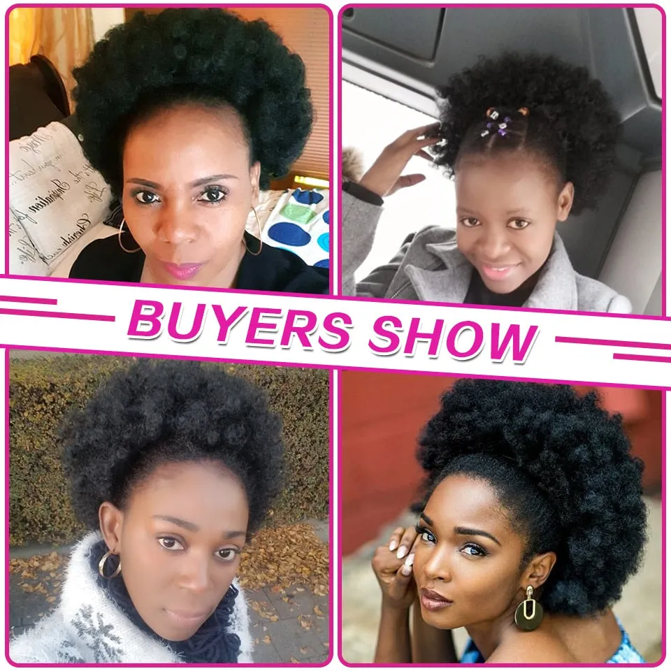 Afro Puff Drawstring Ponytail (10 inch 100% Human Hair)