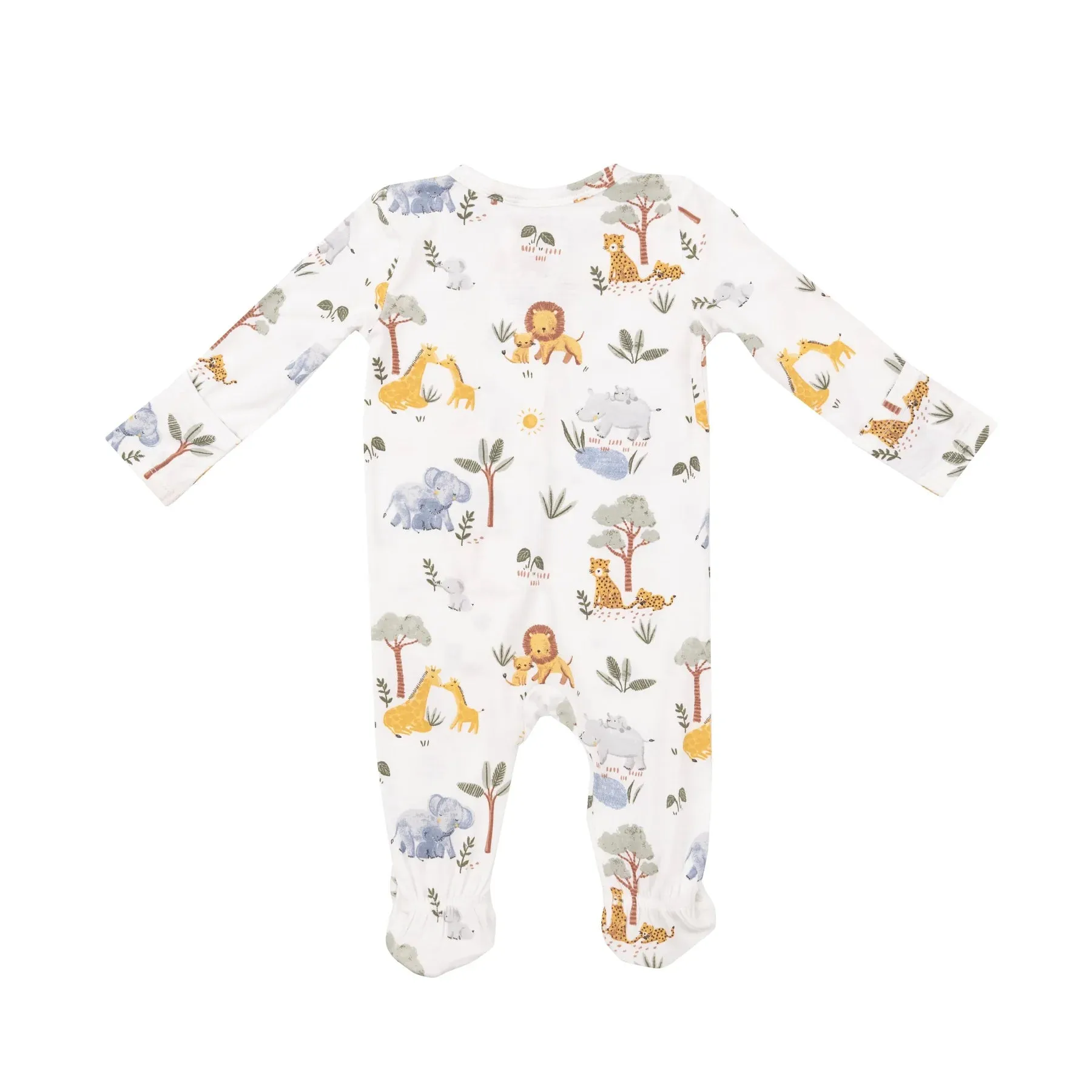 ANGEL DEAR- 2 WAY ZIPPER FOOTIE - PAINTED SAFARI ANIMALS