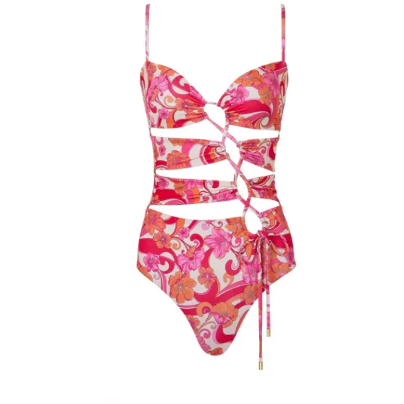 AQUA DRAWSTRING SWIMSUIT