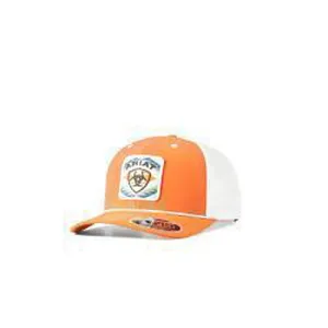 Ariat FlexFit 110 Orange Ballcap with Multi Colored Southwest Patch