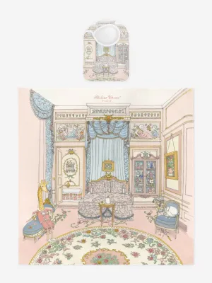Atelier Choux Baby French Bedroom Carré and Satin Bib Set in Multicolour