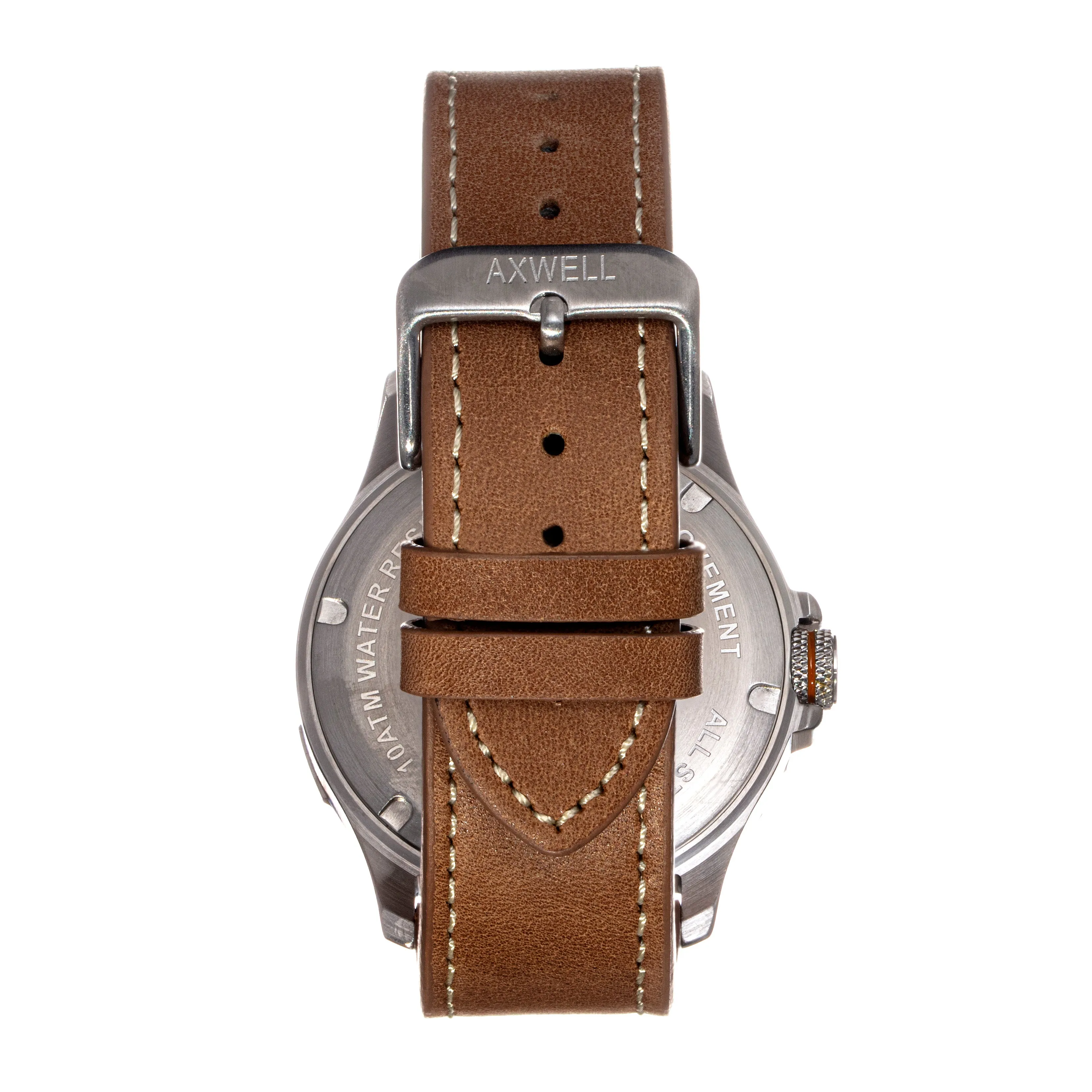 Axwell Blazer Leather Strap Watch