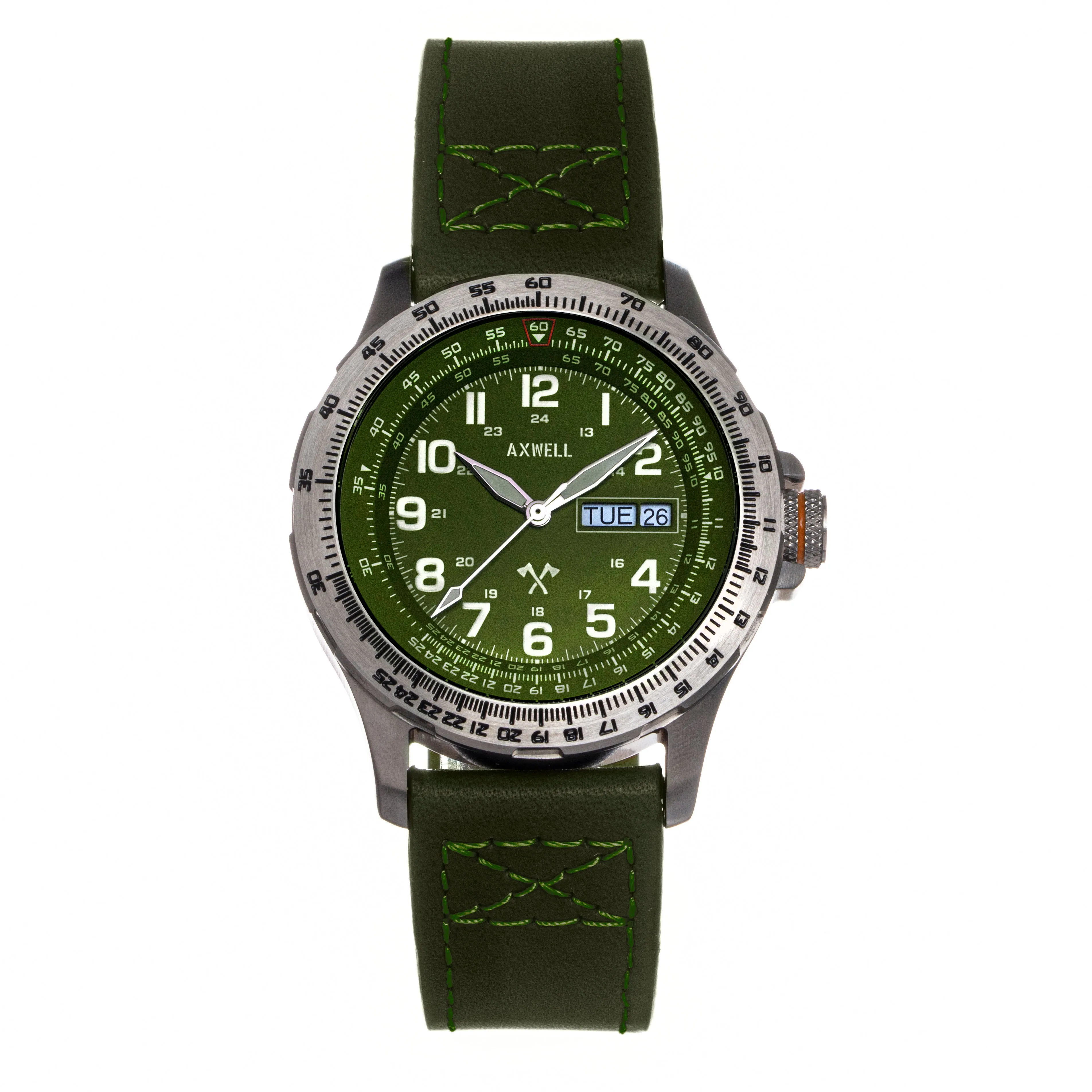Axwell Blazer Leather Strap Watch