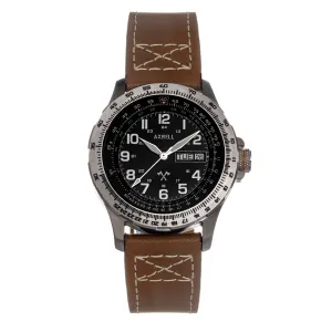 Axwell Blazer Leather Strap Watch