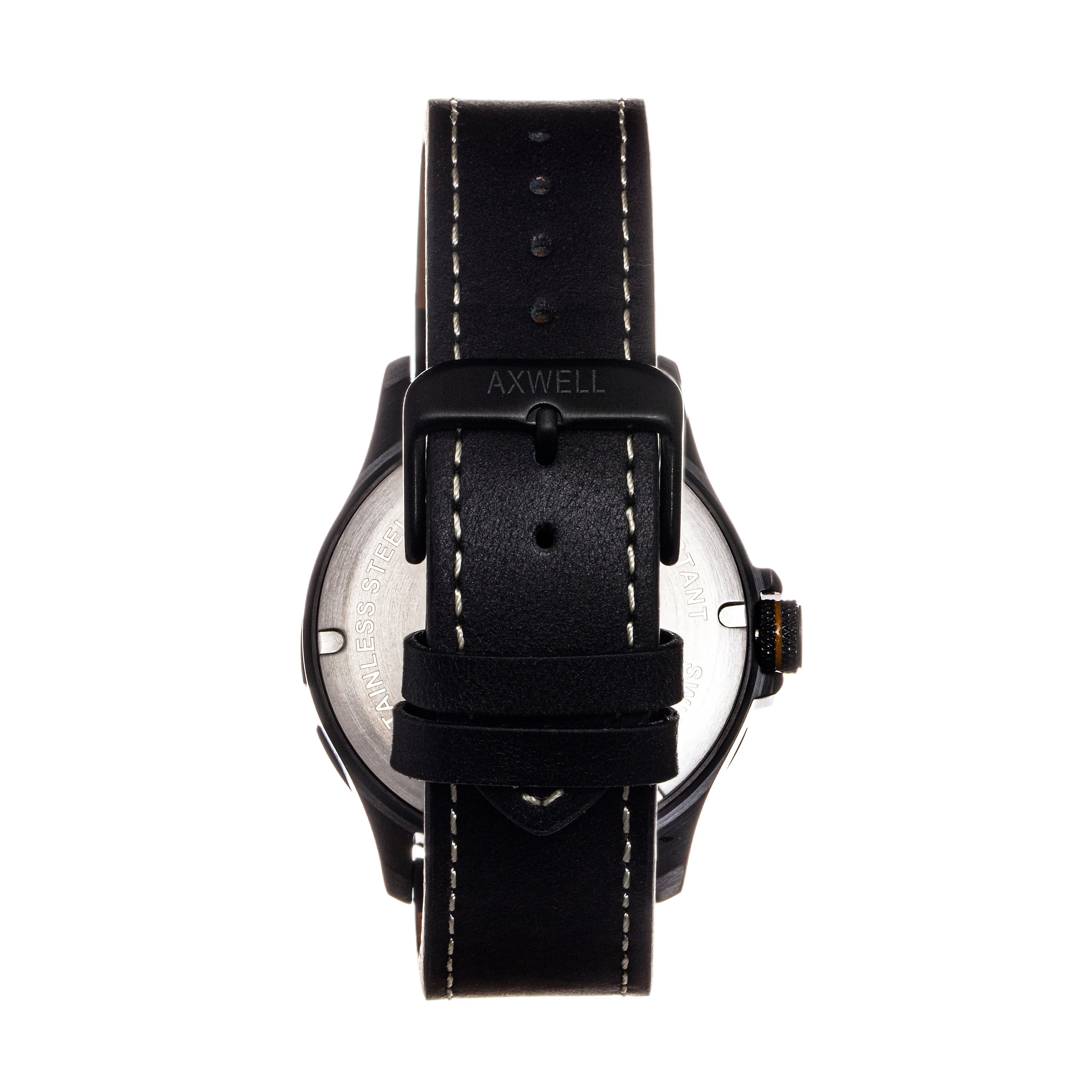 Axwell Blazer Leather Strap Watch