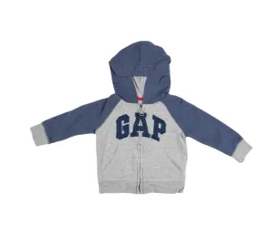 BABY BOY SIZE 12/18 MONTHS - Baby GAP, Classic Zippered, Raglan Hoodie EUC B30