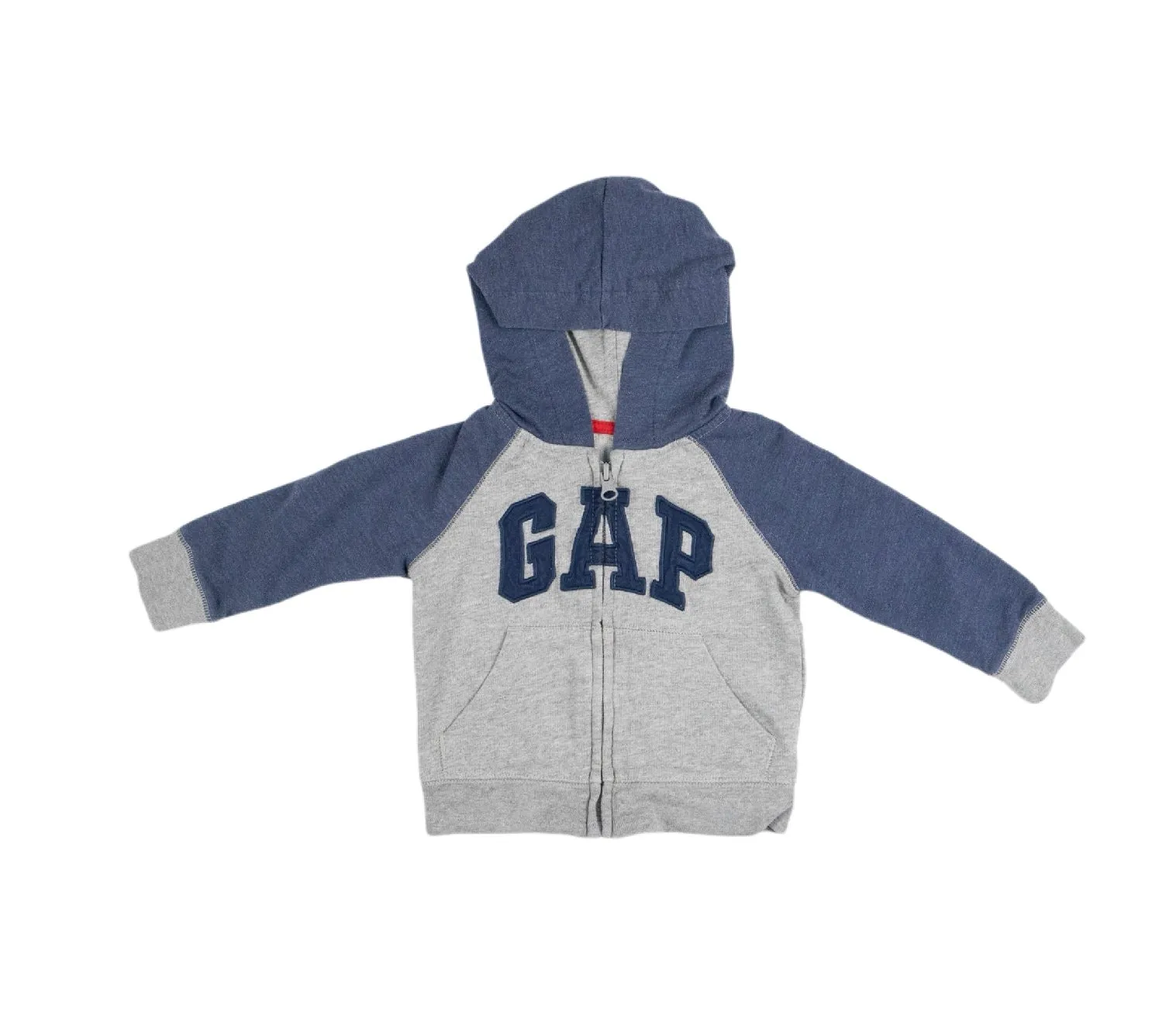 BABY BOY SIZE 12/18 MONTHS - Baby GAP, Classic Zippered, Raglan Hoodie EUC B30