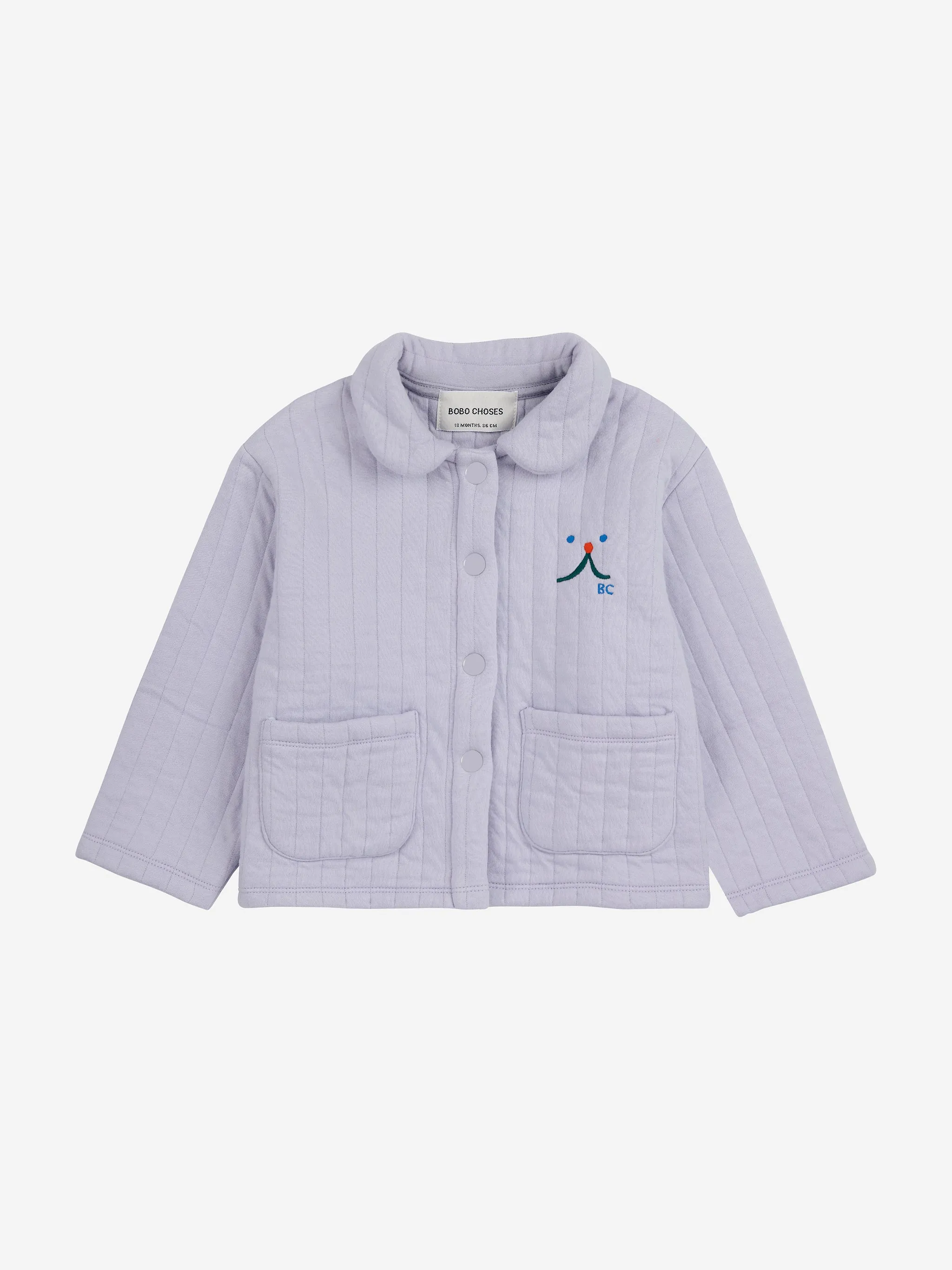 Baby Funny Face Quilted Buttoned Jacket