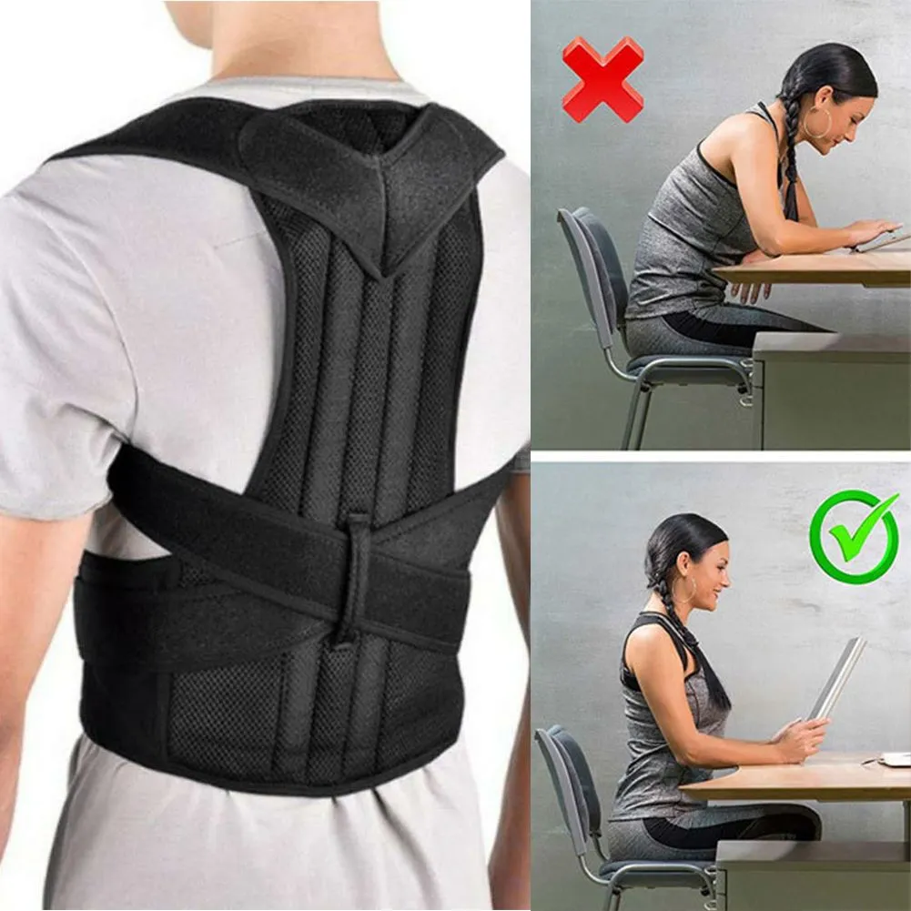 Back Posture Magnetic Shoulder Corrector Brace Belt Therapy Men Women