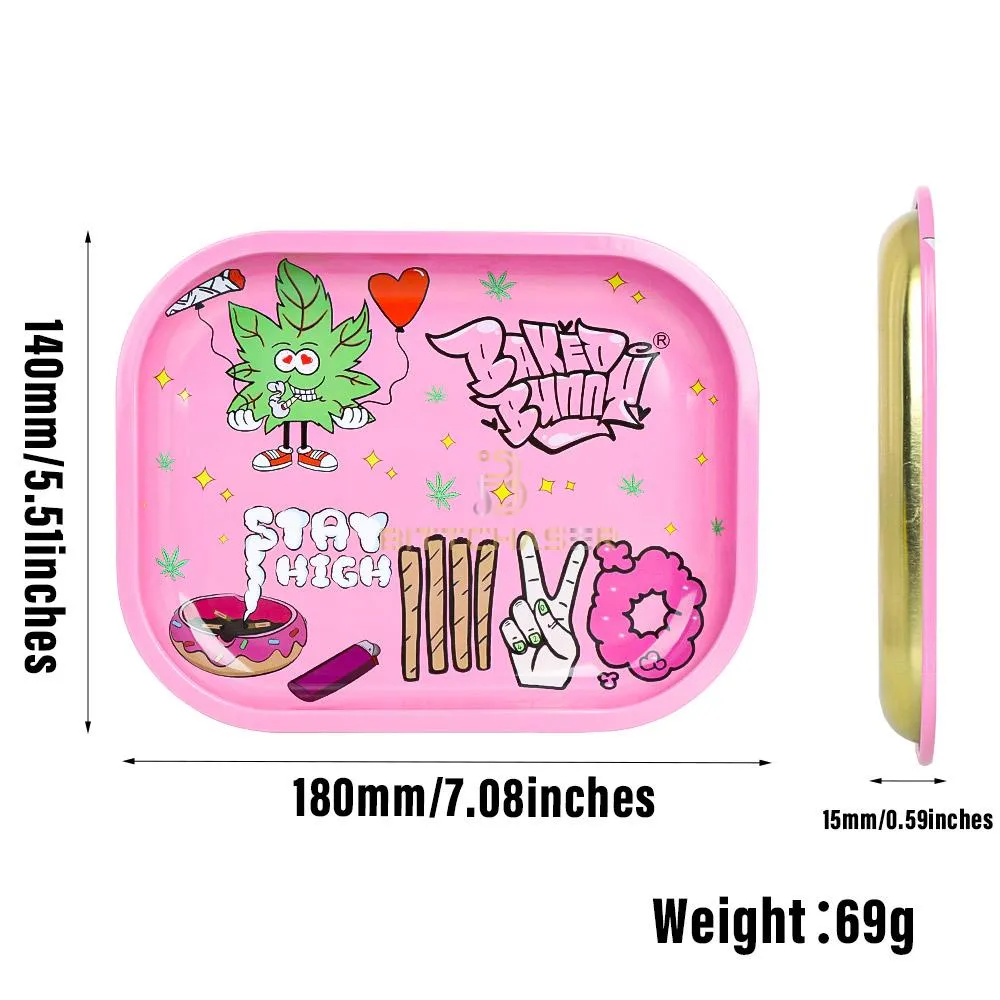 Baked Bunny Mini Metalic Rolling Tray