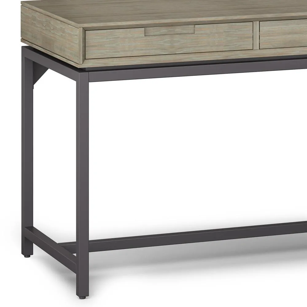 Banting Mid Century Wide Desk in Rubberwood