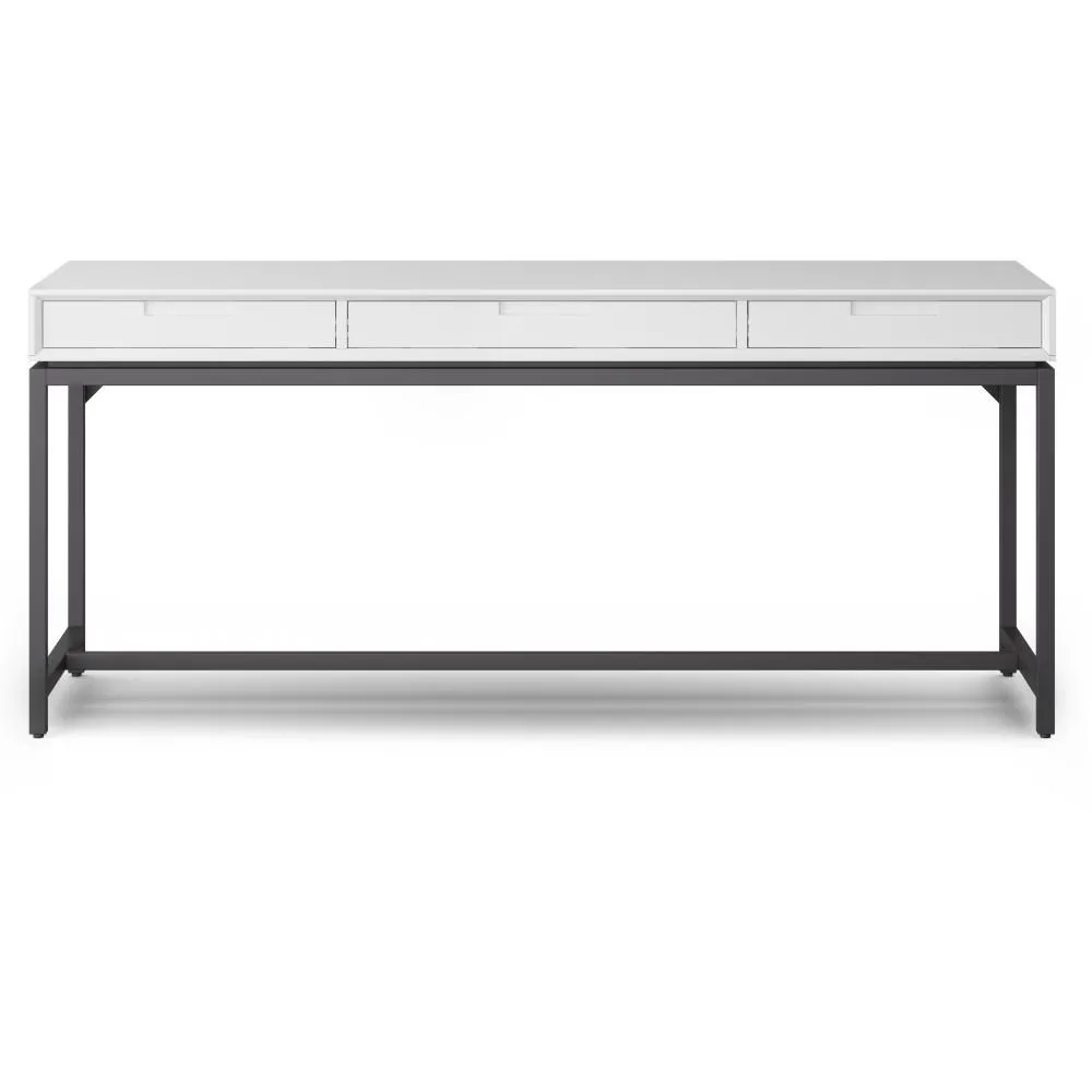 Banting Mid Century Wide Desk in Rubberwood
