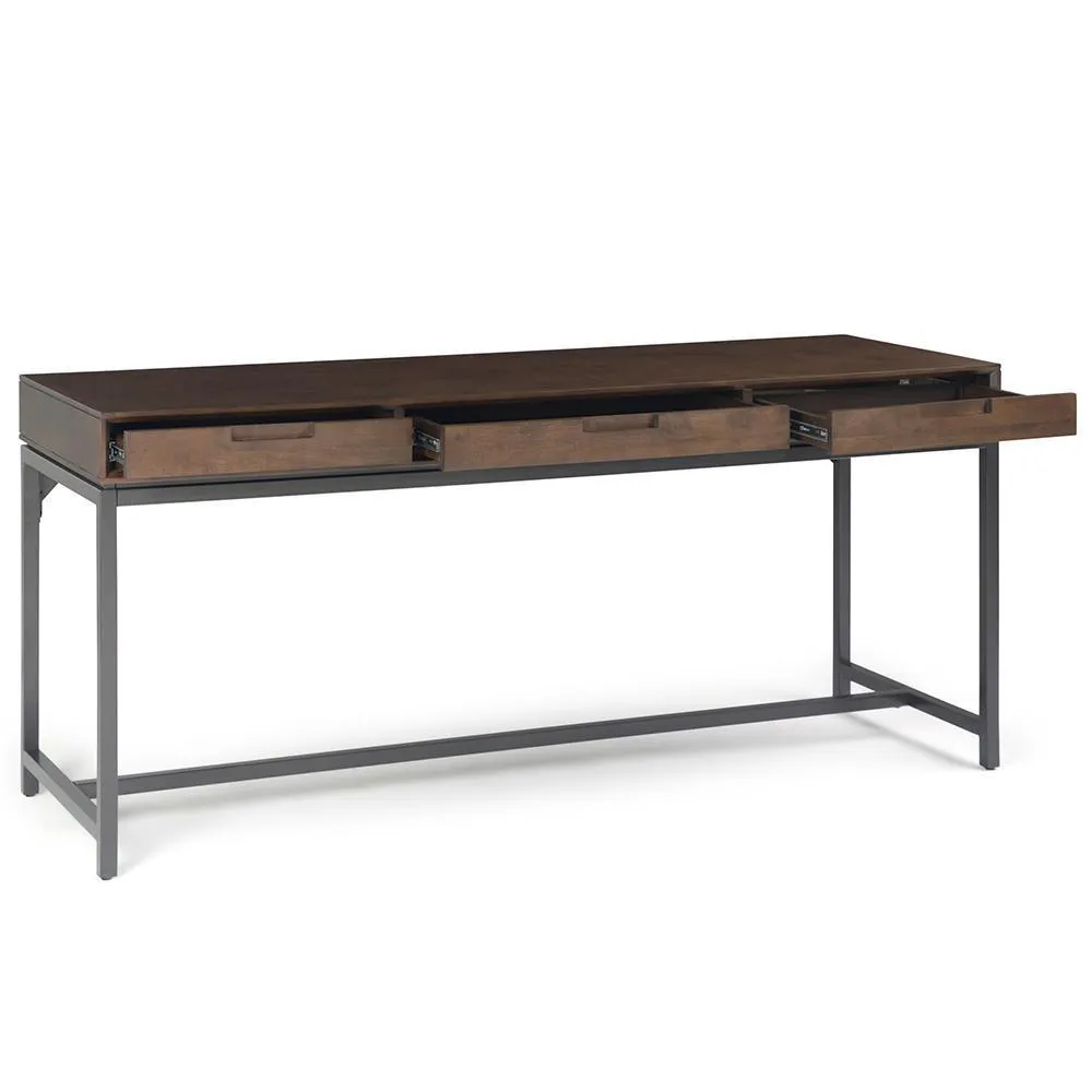 Banting Mid Century Wide Desk in Rubberwood